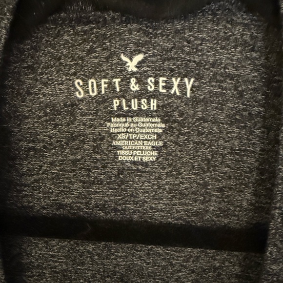 American Eagle Outfitters Charcoal Open Front Cardigan - Picture 3 of 5